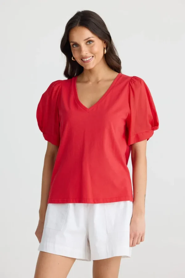 Brave and true Abigail Vneck Tee^ Tops