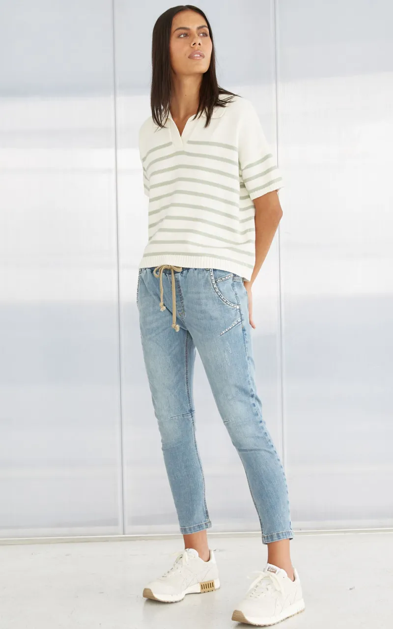 active_pearl_embellished__0.webp Dricoper Active Pearl Embellished Jeans^ Jeans