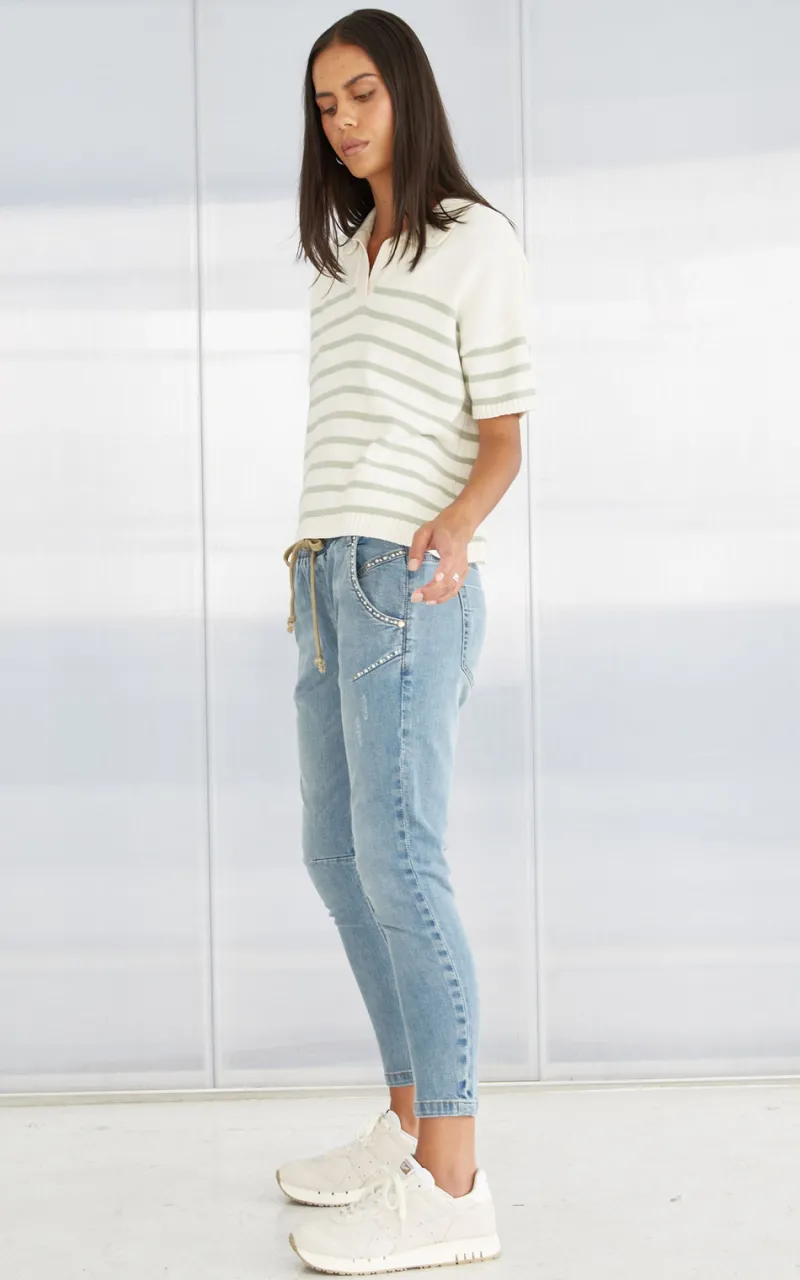 active_pearl_embellished__1.webp Dricoper Active Pearl Embellished Jeans^ Jeans
