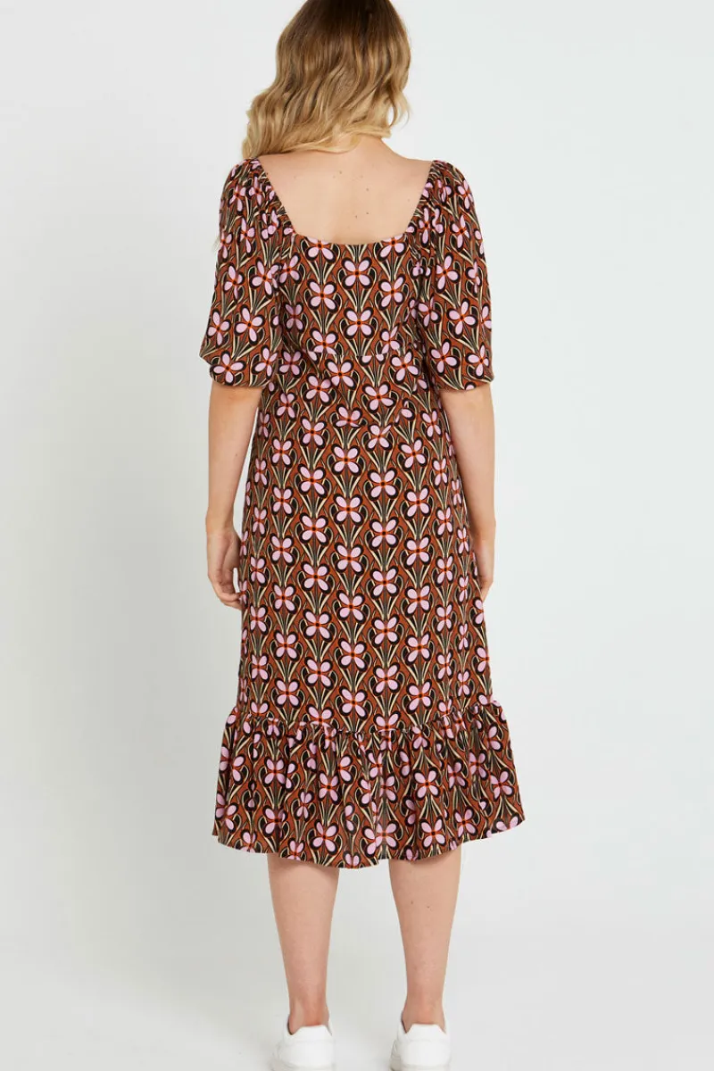 angela_frill_hem_midi_dre_3.webp Sass Angela Frill Hem Midi Dress^ Dresses