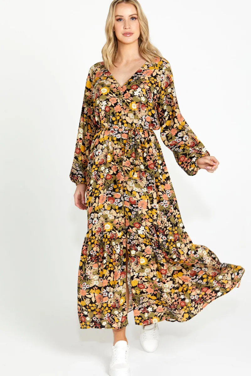 brigitte_balloon_sleeve_m_0.webp Sass Brigitte Balloon Sleeve Maxi Dress^ Dresses