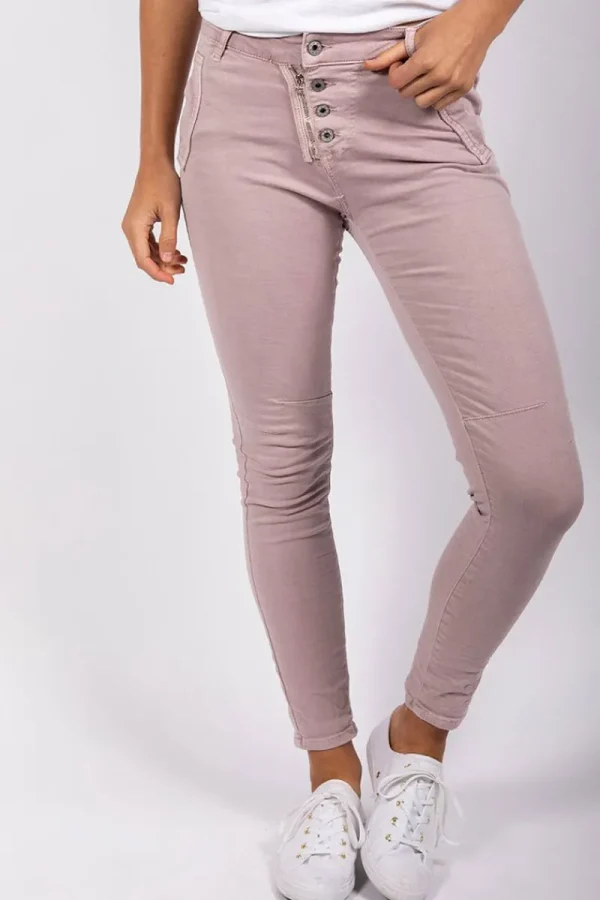 Italian Star Button Jean^ Jeans