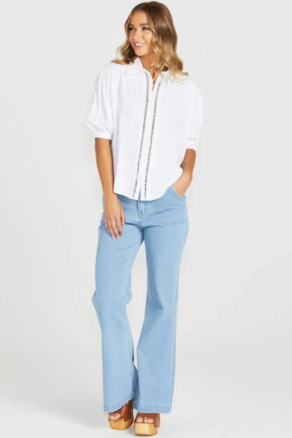 Zeinert & Co Chapel Short Sleeve Trim Shirt^ Shirts