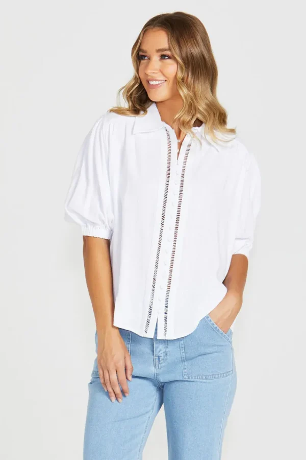 Zeinert & Co Chapel Short Sleeve Trim Shirt^ Shirts