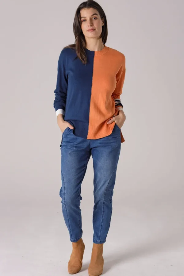 Yarra trail COLOUR BLOCK JUMPER^ Jumpers + Sweaters