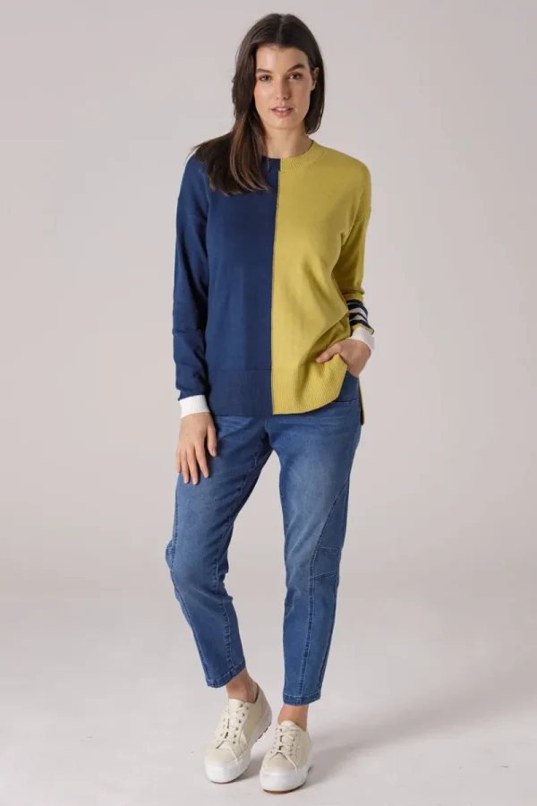 Yarra trail COLOUR BLOCK JUMPER^ Jumpers + Sweaters
