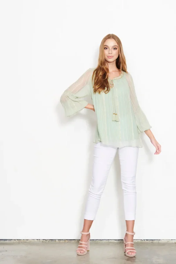 Caju Embroidered Blouse^ Tops