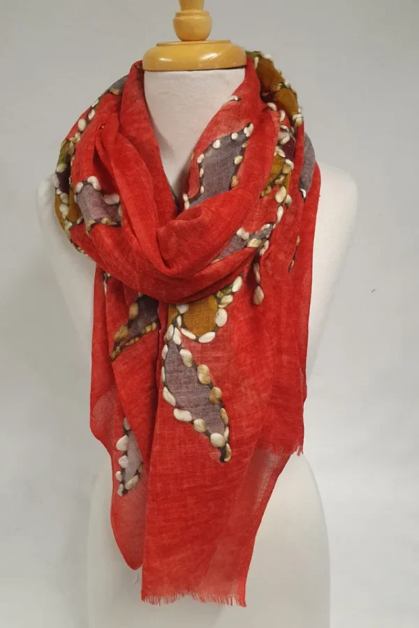 zoda Embroidered Flower Scarf^ Scarfs & Snoods