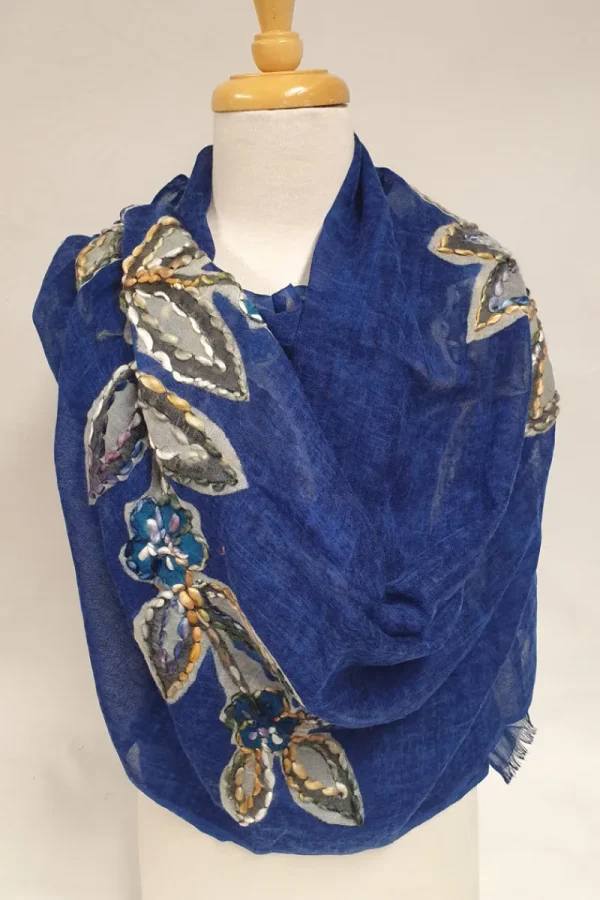 zoda Embroidered Flower Scarf^ Scarfs & Snoods