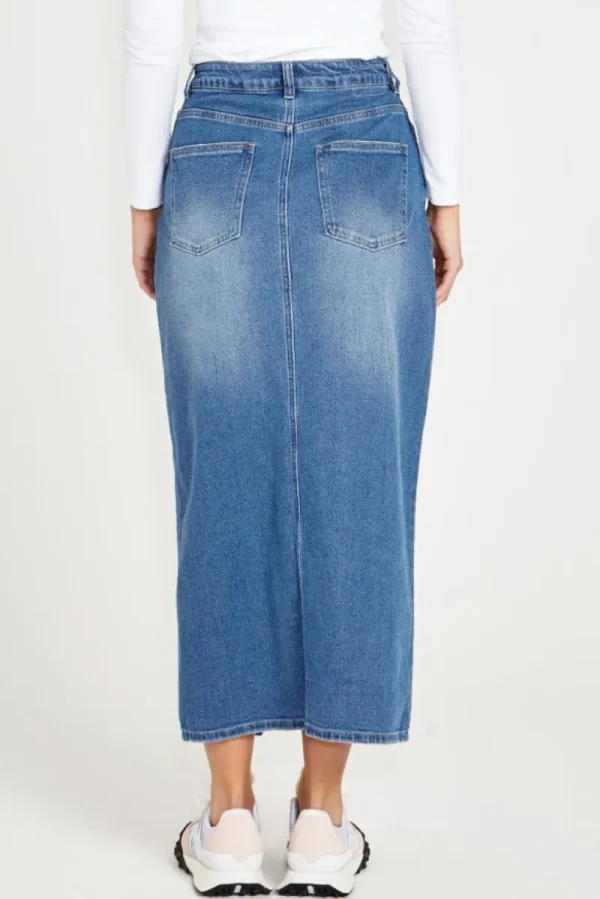 Sass Emerald Denim Maxi Skirt^ Skirts | Dresses