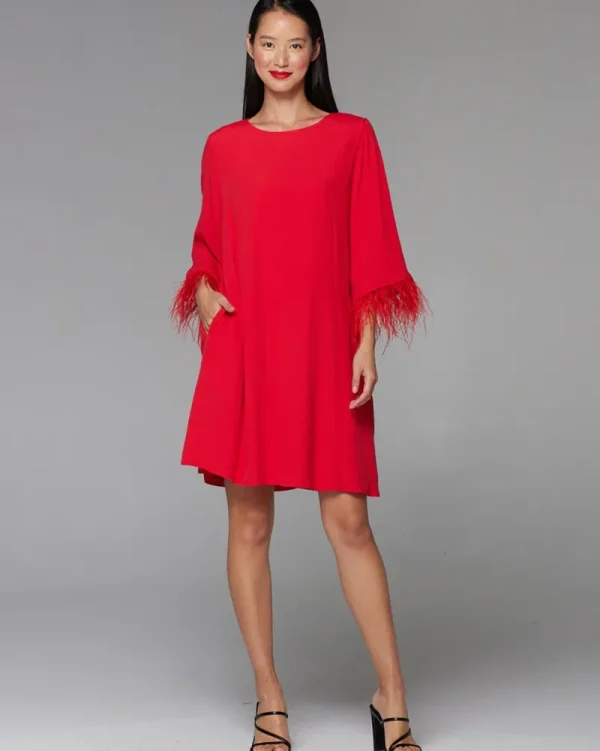 Fate and Becker Enchanted Feather Sleeve Dress^ Dresses