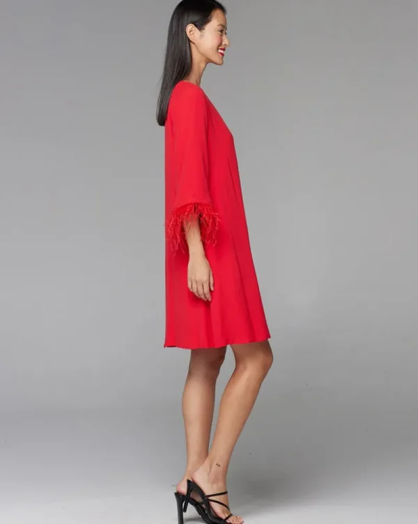 Fate and Becker Enchanted Feather Sleeve Dress^ Dresses