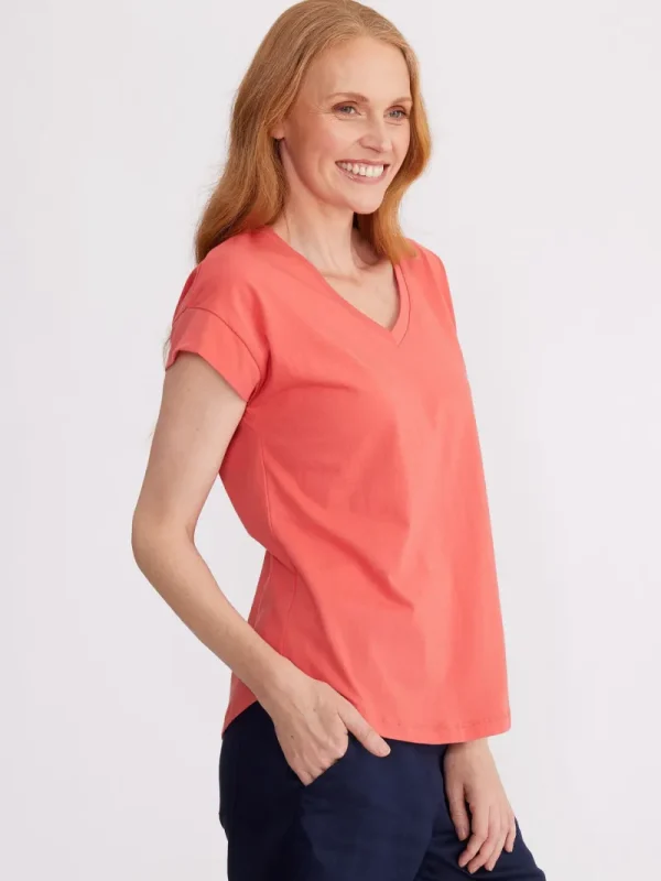 Yarra trail ESSENTIAL V NECK TEE^ Tops