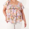 isle of mine Flora Tiered Top^ Tops