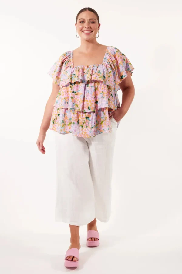 isle of mine Flora Tiered Top^ Tops