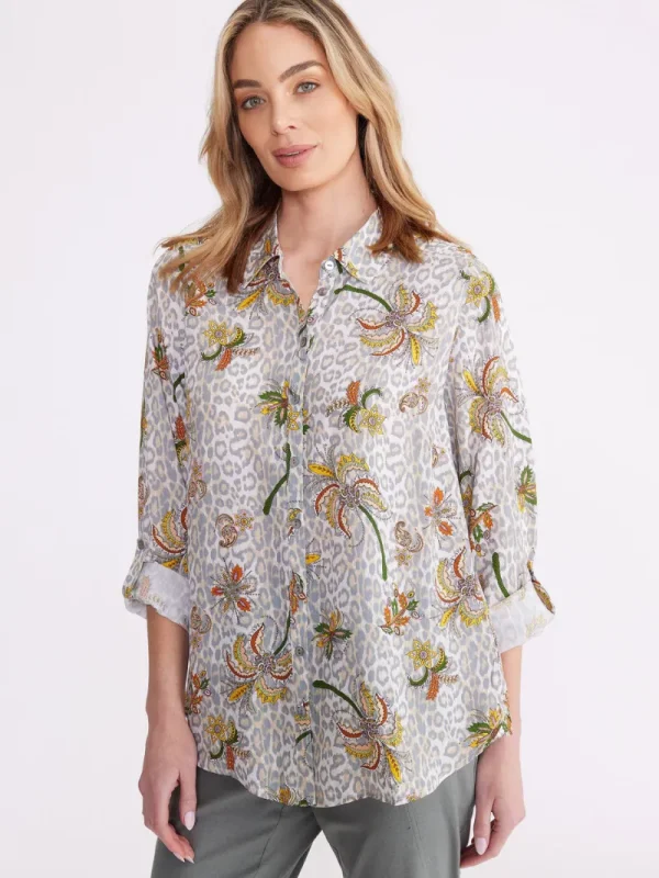 Yarra trail FLOWER LEOPARD SHIRT^ Shirts