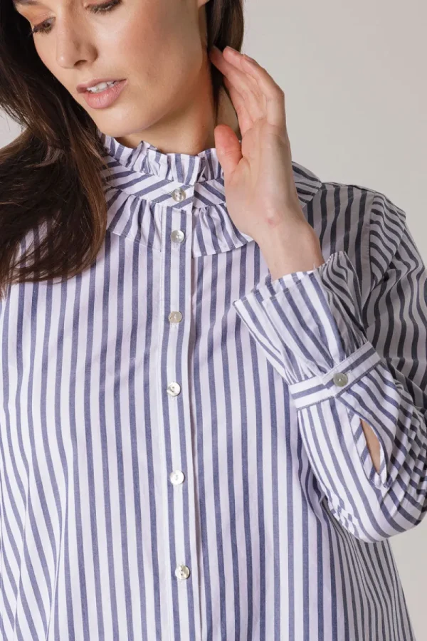 Yarra trail Frilled Stripe Shirt^ Shirts