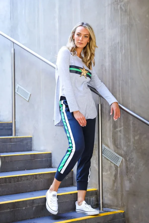 3rd Story Gold Star With Stripes Long Sleeve Tee^ Tops