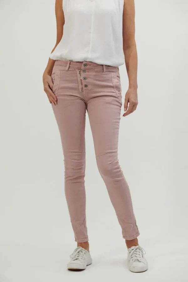 Italian Star Button Jean^ Jeans