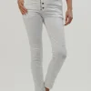 Italian Star Button Jean^ Jeans
