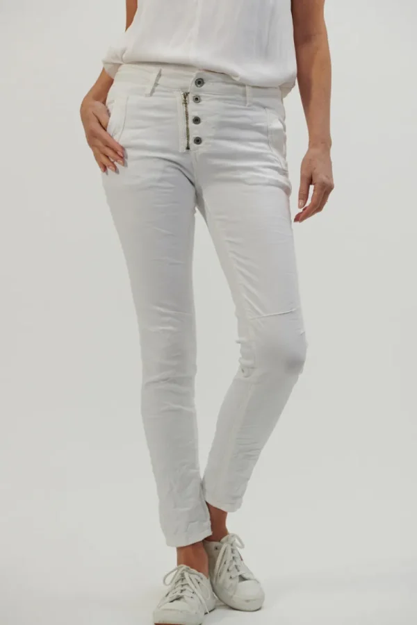 Italian Star Button Jean^ Jeans