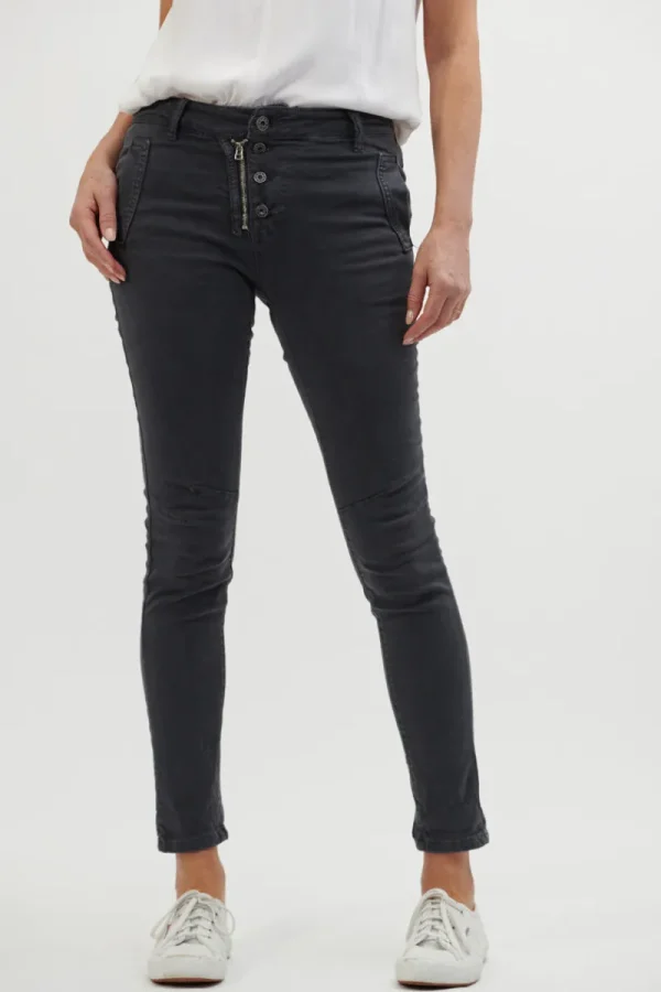Italian Star Button Jean^ Jeans