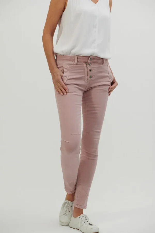 Italian Star Button Jean^ Jeans