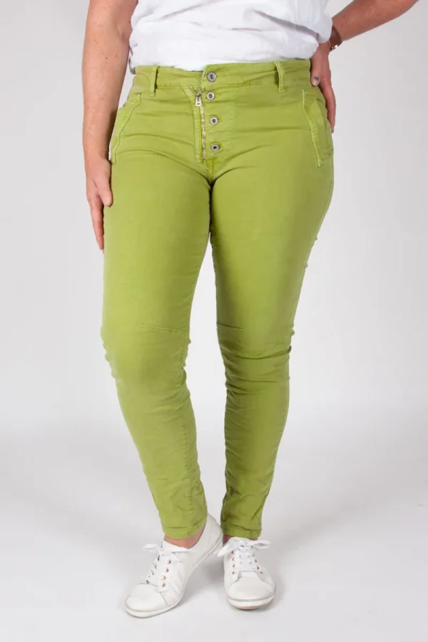 Italian Star Button Jean^ Jeans