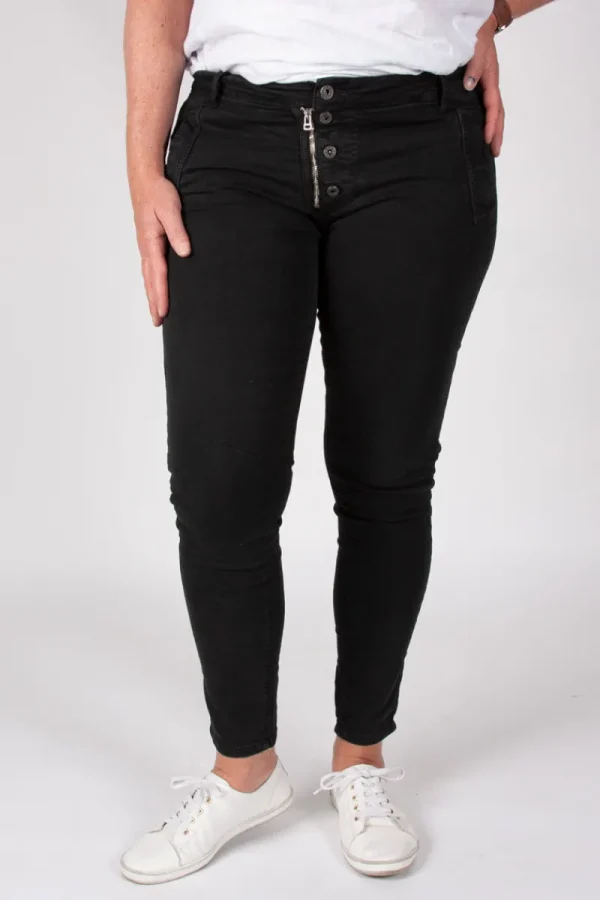 Italian Star Button Jean^ Jeans