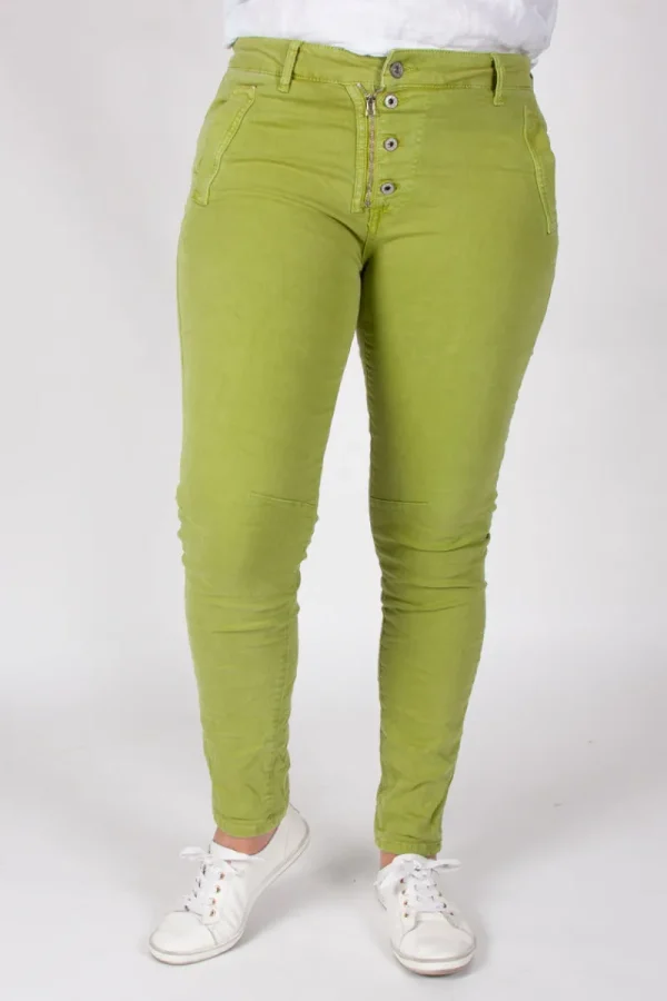 Italian Star Button Jean^ Jeans