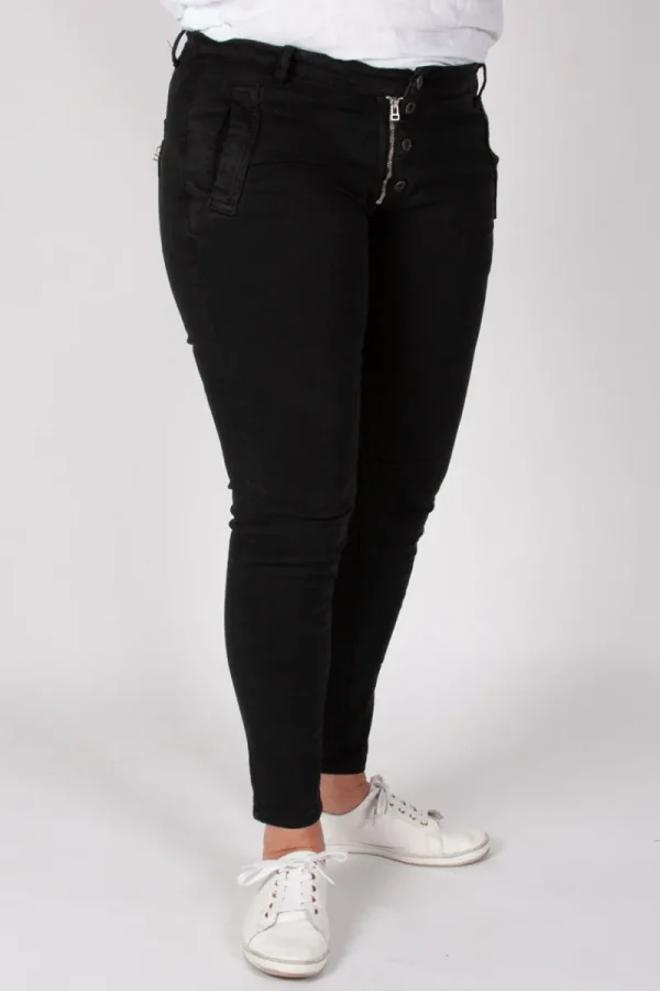 Italian Star Button Jean^ Jeans