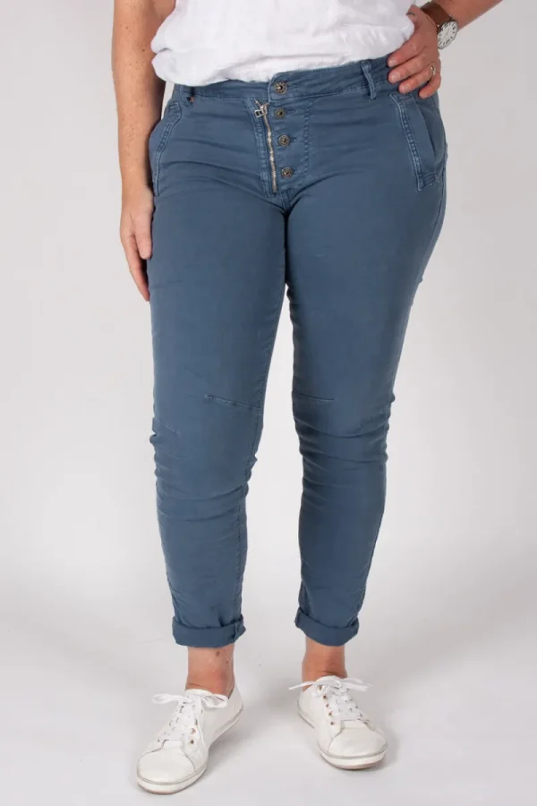 Italian Star Button Jean^ Jeans