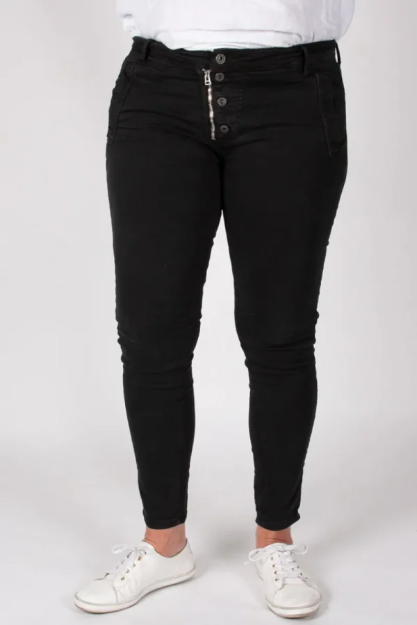 Italian Star Button Jean^ Jeans