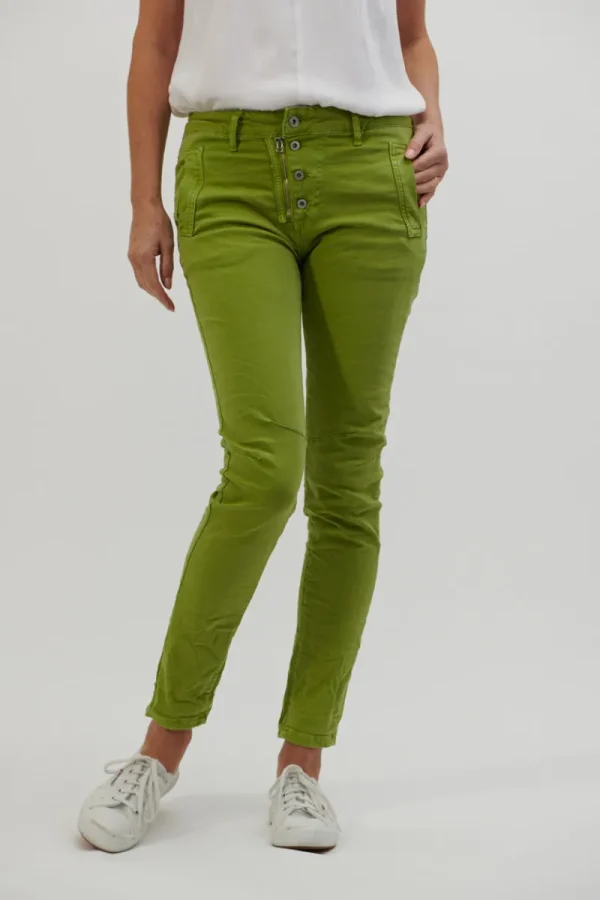 Italian Star Button Jean^ Jeans