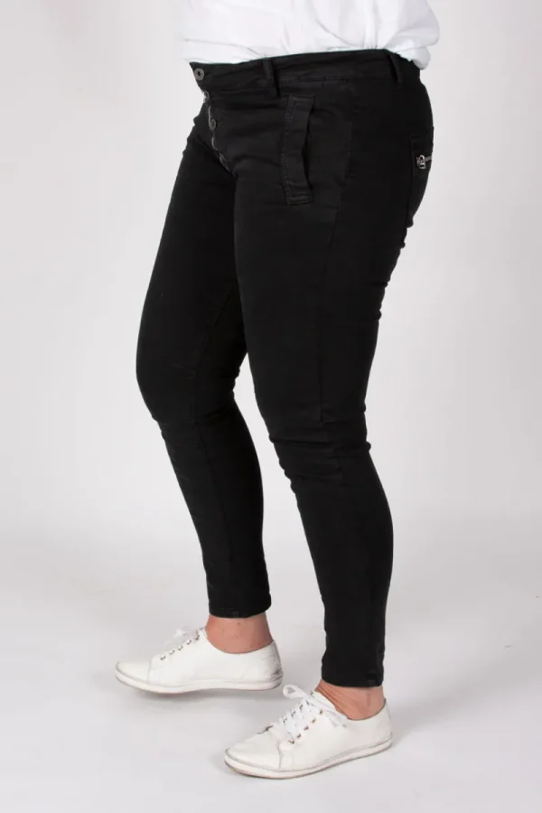 Italian Star Button Jean^ Jeans