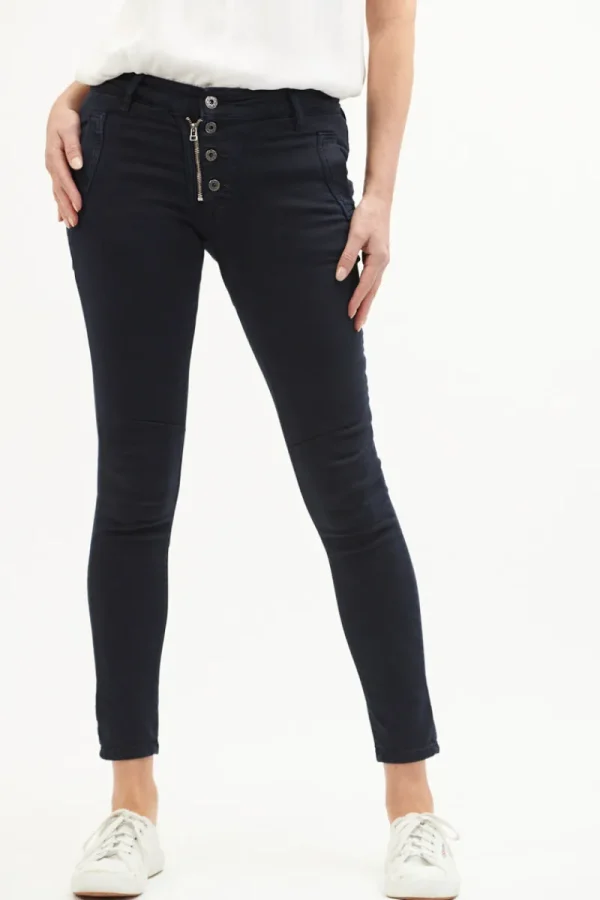 Italian Star Button Jean^ Jeans