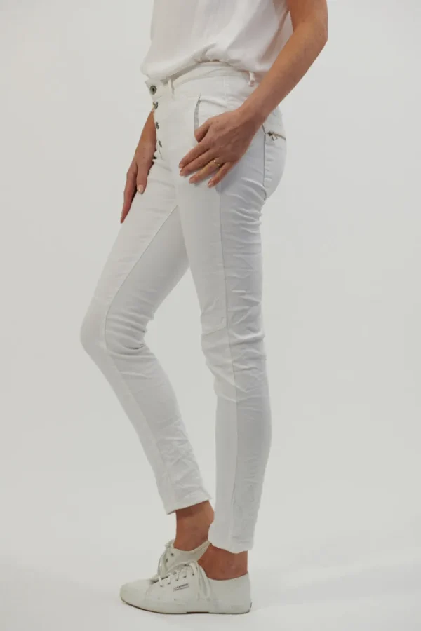 Italian Star Button Jean^ Jeans