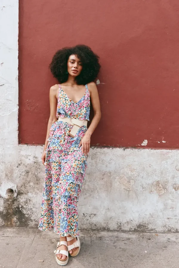 eb and ive La Mer Frill Maxi^ Dresses