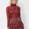 Joey the Label Lace Rouched Top^ Tops