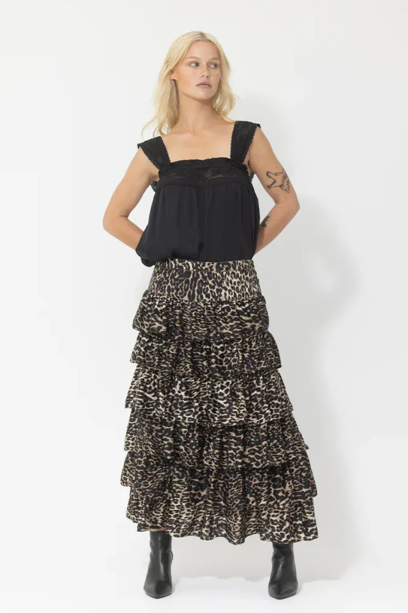 leopard_print_layer_skirt_0.webp Joey the Label Print Layer Skirt^ Skirts