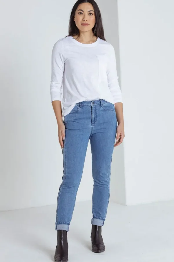Marco Polo Long Sleeve Side Gathered Tee^ Tops