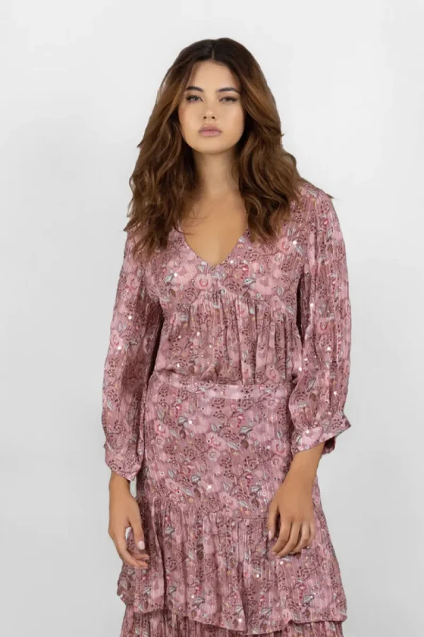 Joey the Label Mirror Floral Blouse^ Tops