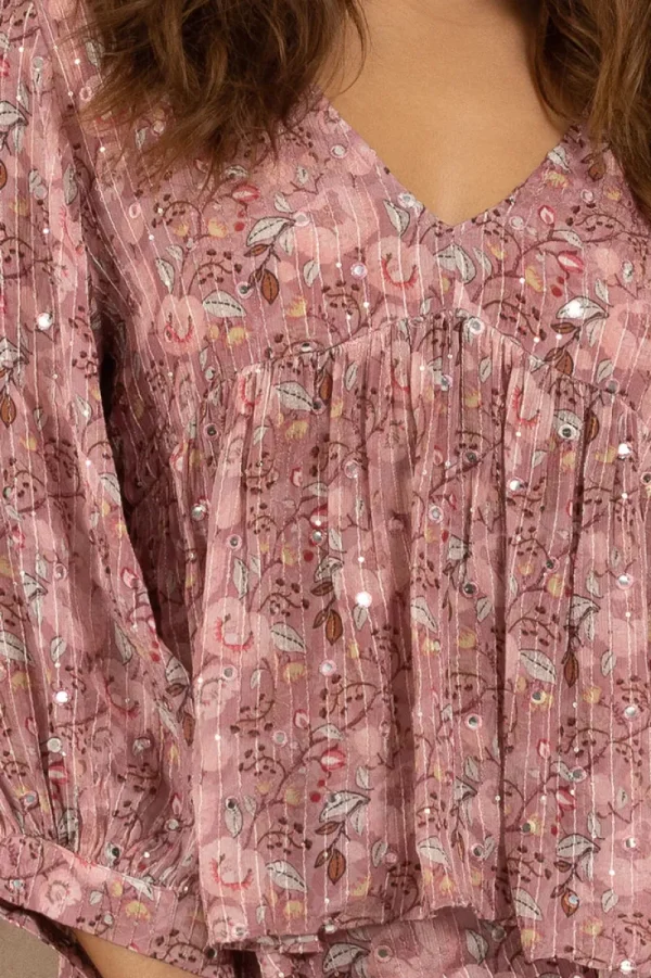 Joey the Label Mirror Floral Blouse^ Tops