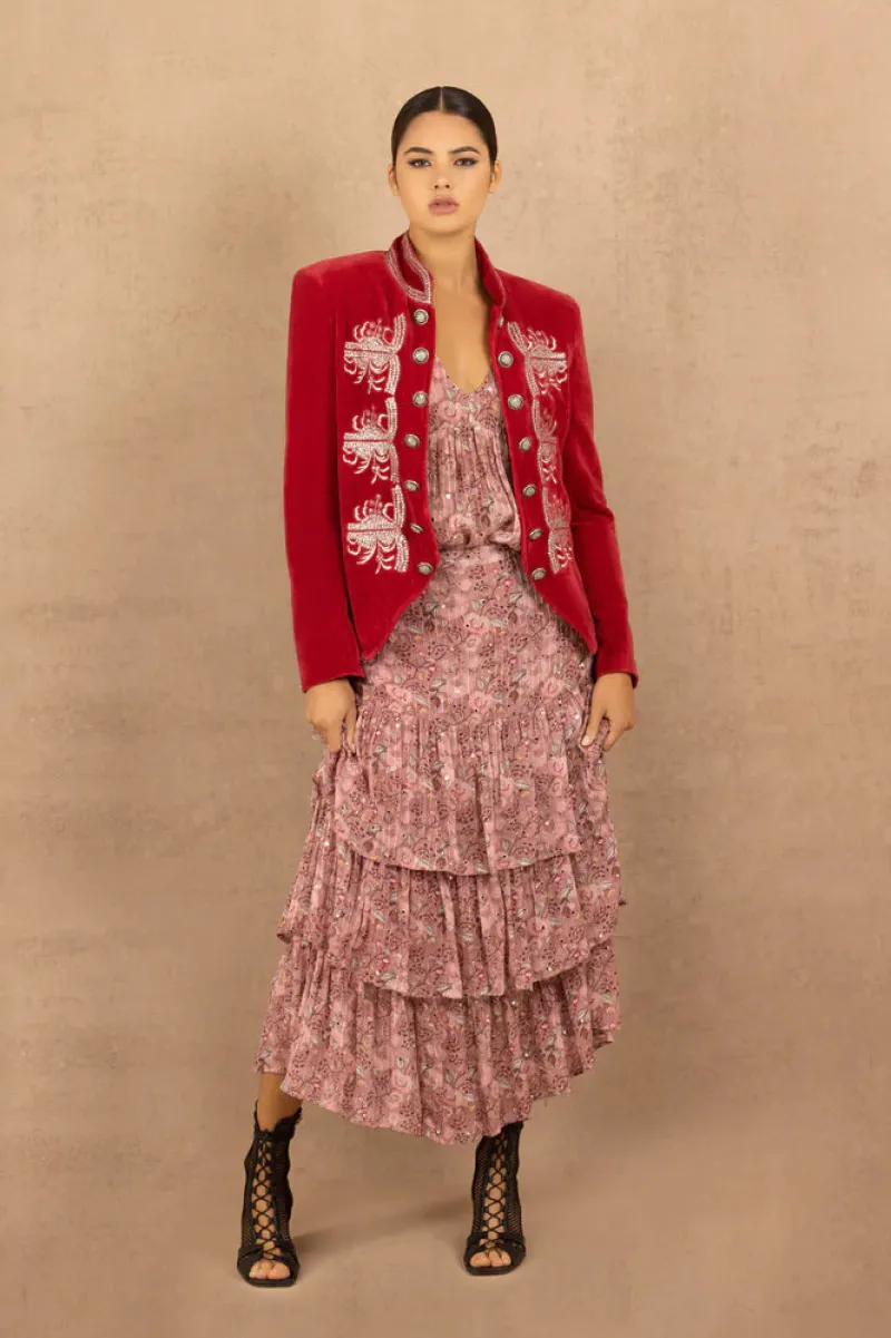 mirror_floral_layered_ski_0.webp Joey the Label Mirror Floral Layered Skirt^ Skirts