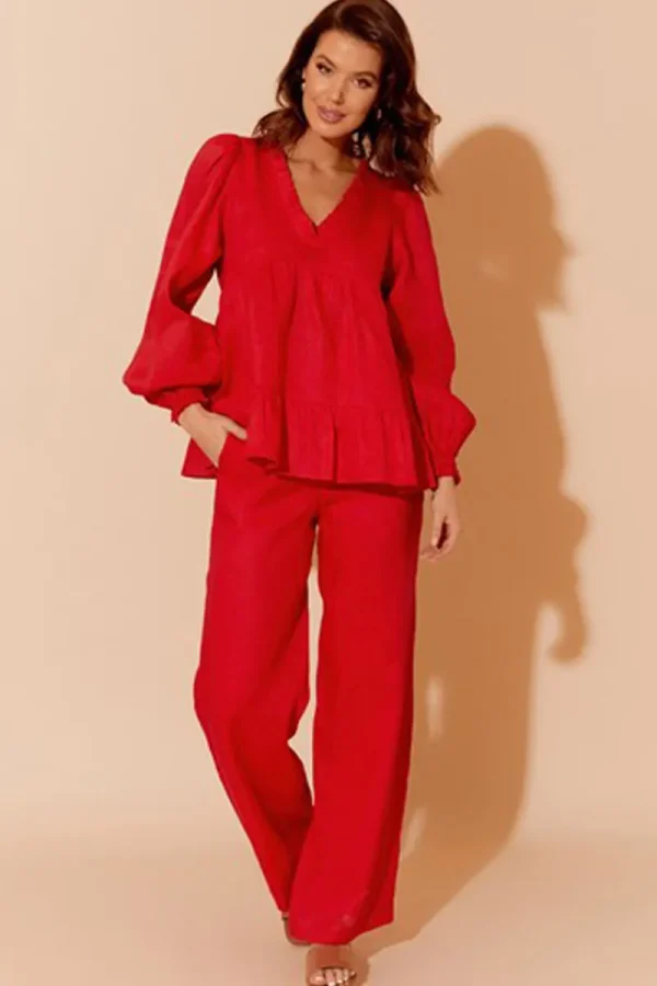 Adorne Nisha Linen Pant^ Pant