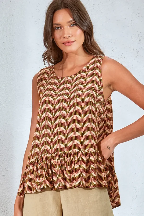 Totem Plack Blouse^ Tops