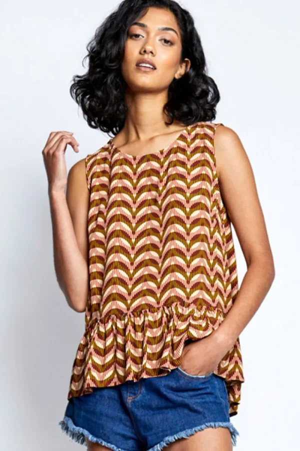 Totem Plack Blouse^ Tops