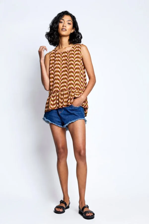 Totem Plack Blouse^ Tops