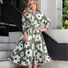 Zeinert & Co Poppy Print Lace Trim Midi Dress^ Dresses