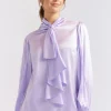 Alessandra Pussy Bow Long Sleeve Top^ Tops